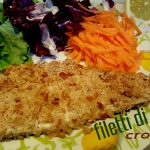 Filetti di spigola al forno con mollichella croccante